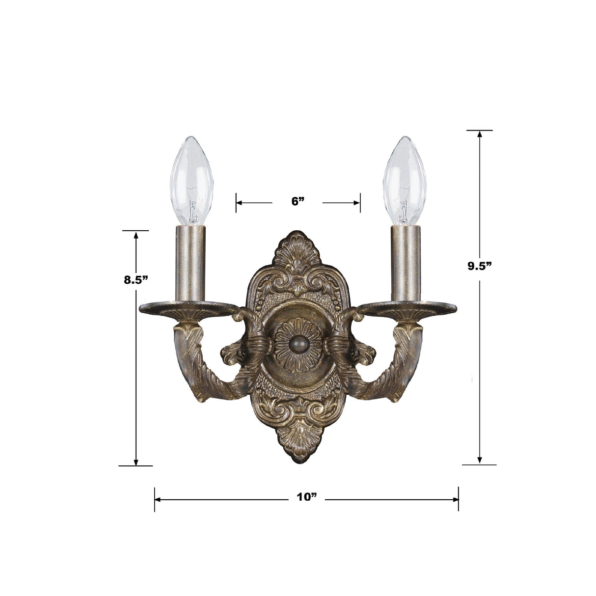 Paris Market 2 Light Antique White Sconce 5122-AW