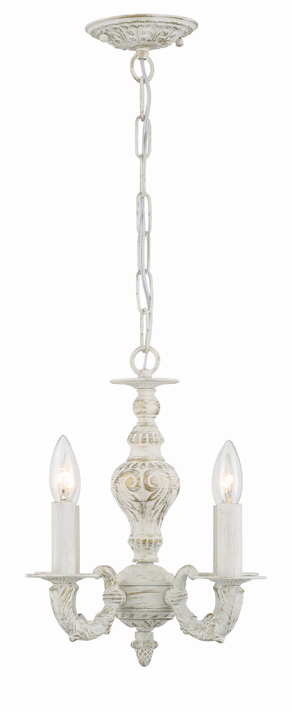 Paris Market 4 Light Antique White Mini Chandelier 5124-AW