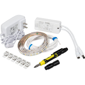 Task Lighting L-VNLK-05-40 5 ft 120 Lm/Ft Vanity Night Light Kit, Tape Lighting with Doppler Motion Sensor Switch, 4000K