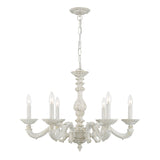 Paris Market 6 Light Antique White Chandelier 5126-AW