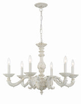 Paris Market 6 Light Antique White Chandelier 5126-AW