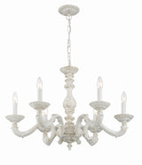 Paris Market 6 Light Antique White Chandelier 5126-AW