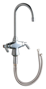 Chicago Faucets 50-ABCP Deck Mount Combination Sink Faucet, Chrome