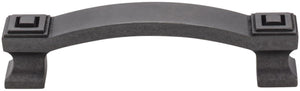 Jeffrey Alexander 585-96BNBDL 96 mm Center-to-Center Brushed Pewter Square Delmar Cabinet Pull