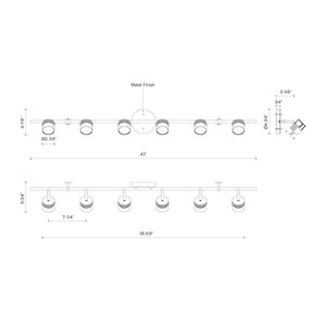 Kuzco TR10044-BK LED TRACK (LYRA) 33W 2400LM BLACK.