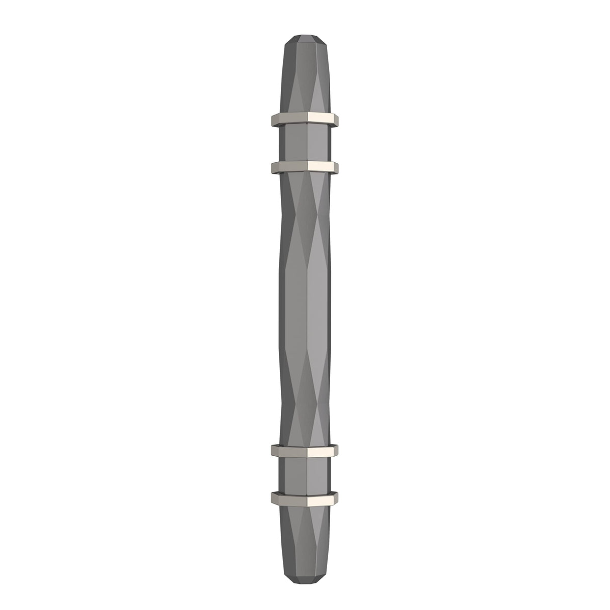 Amerock Cabinet Pull Black Chrome/Satin Nickel 3-3/4 inch (96 mm) Center-to-Center London 1 Pack Drawer Pull Drawer Handle Cabinet Hardware