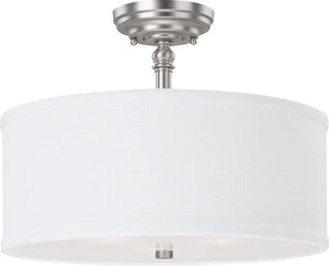 Capital Lighting 3923MN-480 Loft 3 Light Semi-Flush Matte Nickel