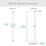 Gerber D461734BN Brushed Nickel Square Versa 30" Slide Bar