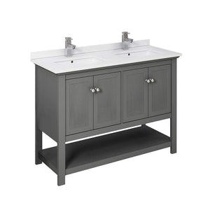 Fresca FCB2348VG-D-CWH-U Double Sink Cabinet with Sinks