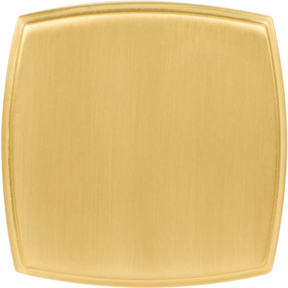 Jeffrey Alexander 141L-BG 1-3/4" Overall Length Brushed Gold Square Renzo Cabinet Knob