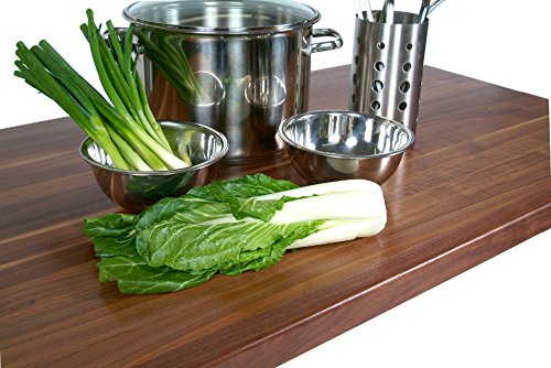 John Boos WALKCT8432-O Edge-Grain Walnut Butcher Block Countertop - 1-1/2" Thick, 84"L x 32"W, Natural Oil