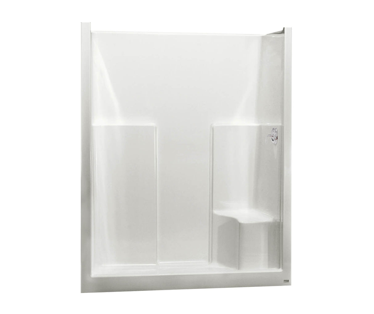 MAAX 102676-000-002-001 SS3660 R/L AcrylX Alcove Center Drain One-Piece Shower in White