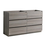 Fresca FCB93-3636MGO-D Fresca Lazzaro 72" Gray Wood Free Standing Double Sink Modern Bathroom Cabinet