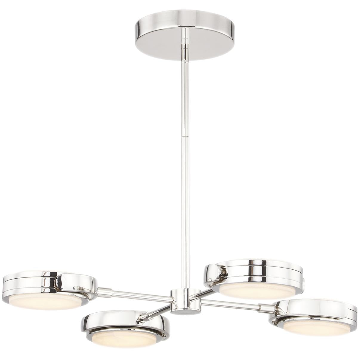 Alora PD325428PNAR BLANCO 28" PD POLISHED NICKEL ALABASTER  65W LED 90 3000K DC LED