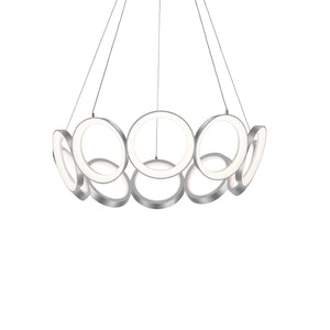 Kuzco CH94829-AS OROS 29" CH Antique Silver 120V TRIAC/ELV LED 3000K 90CRI 100W