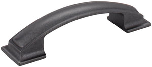 Jeffrey Alexander 435-96DACM 96 mm Center-to-Center Gun Metal Square Annadale Cabinet Pull