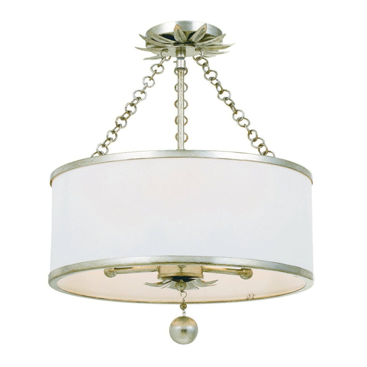 Broche 3 Light Antique Silver Semi Flush Mount 513-SA_CEILING