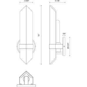 Alora WV334105UBAR VALENCIA 5" WV URBAN BRONZE ALABASTER  60W E26