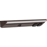 Task Lighting LP12QD4NDBBZ40 12-1/2" 400 Lumen Direct Voltage DV Lighted Power Strip, Bronze Finish, Black Receptacles, 4000K Cool White