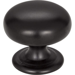 Elements 2980MB 1-1/4" Diameter Matte Black Florence Cabinet Mushroom Knob