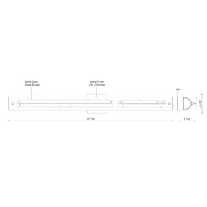 Kuzco 601004CH-LED PEGGY 38" 60 Chrome 120V ELV LED 3000K 90CRI 46W