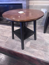 Ethan Allen Sherman Round Copper-Top Coffee and Cocktail Table