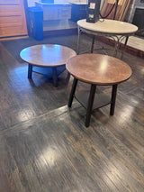 Ethan Allen Sherman Round Copper-Top Coffee and Cocktail Table