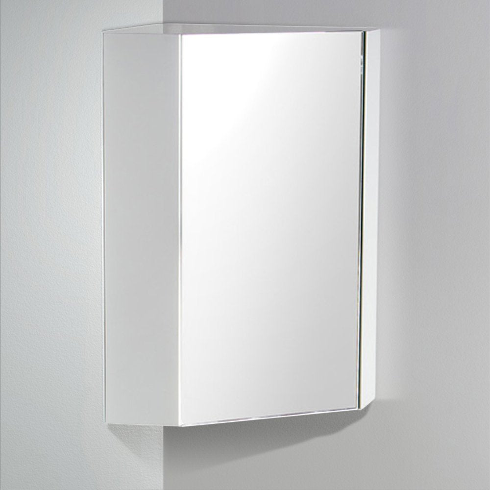 Fresca FMC5084WH Fresca Coda 18" White Corner Medicine Cabinet w/ Mirror Door