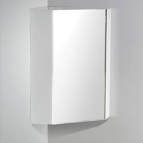 Fresca FMC5084WH Fresca Coda 18" White Corner Medicine Cabinet w/ Mirror Door