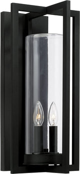 Capital Lighting 948221BK Kent 2 Light Outdoor Wall Lantern Black