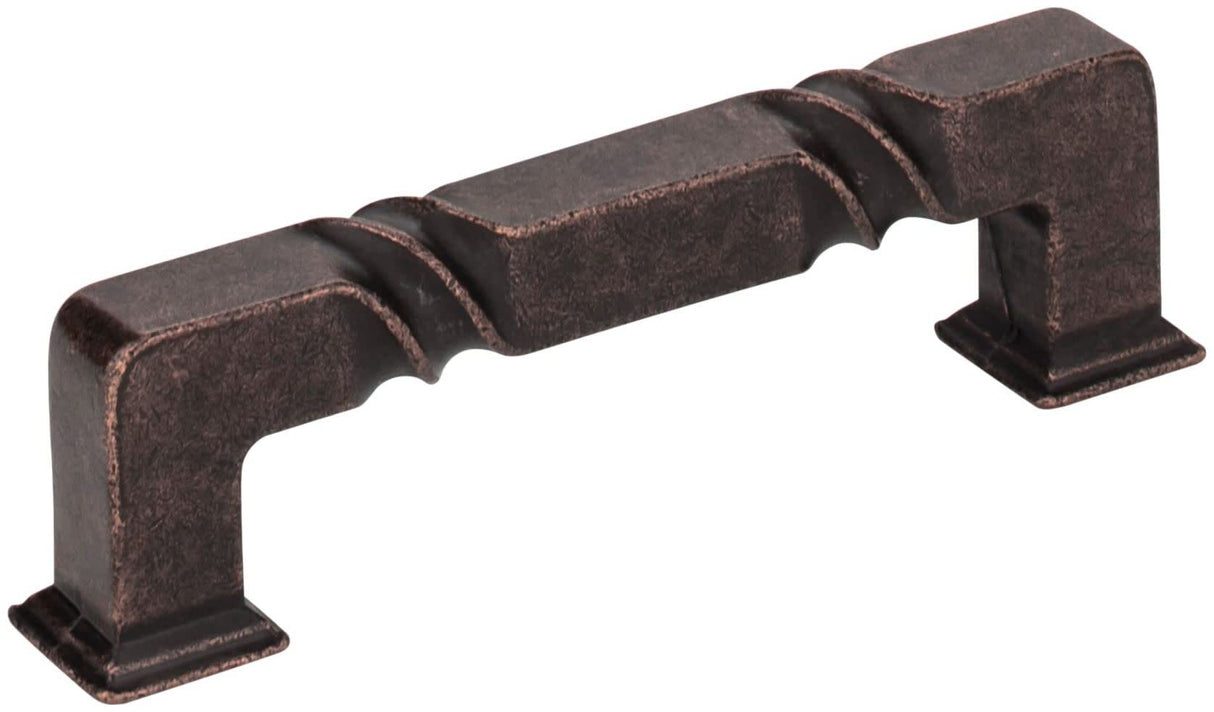 Jeffrey Alexander 602-96DMAC 96 mm Center-to-Center Distressed Oil Rubbed Bronze Rustic Twist Tahoe Cabinet Pull