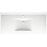 Swanstone CV1B2243 Contour 22 x 43 Single Bowl Vanity Top in White CV02243.010