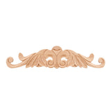 Hardware Resources APL-04-20-MP 20" W x 1/4" D x 4-1/2" H Hand Carved Maple Nouveau Onlay