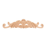 Hardware Resources APL-04-20-CH 20" W x 1/4" D x 4-1/2" H Hand Carved Cherry Nouveau Onlay