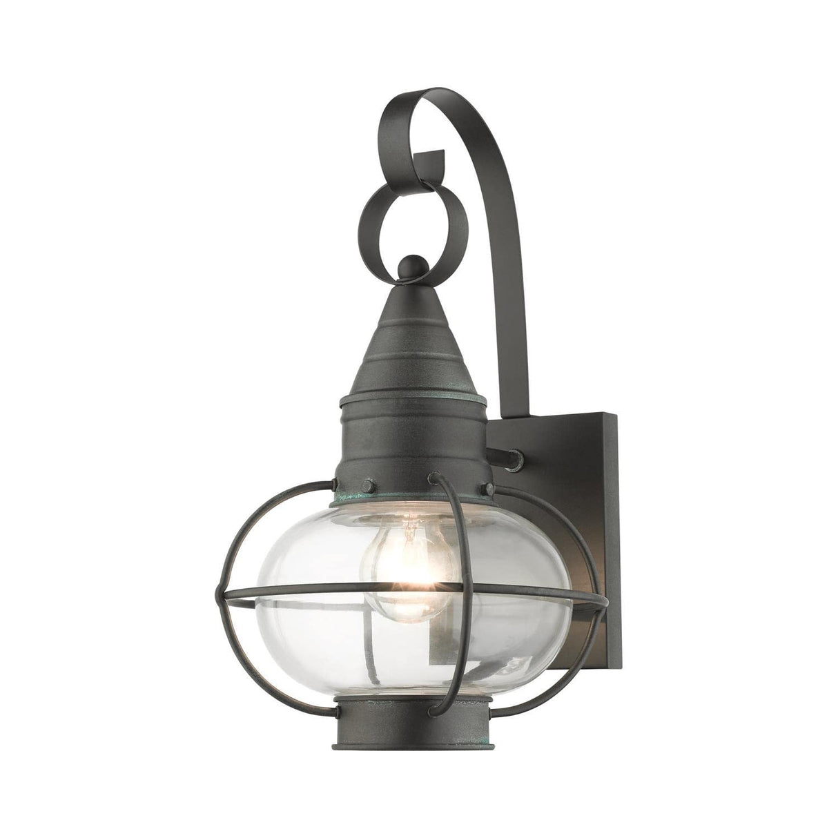 Livex Lighting 26901-61 Newburyport 1 Light 15 inch Charcoal Outdoor Wall Lantern