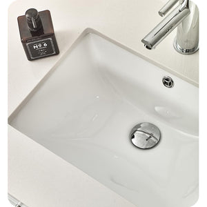 Fresca FVN6130WH-UNS Fresca Lucera 30" White Wall Hung Undermount Sink Modern Bathroom Vanity w/ Medicine Cabinet