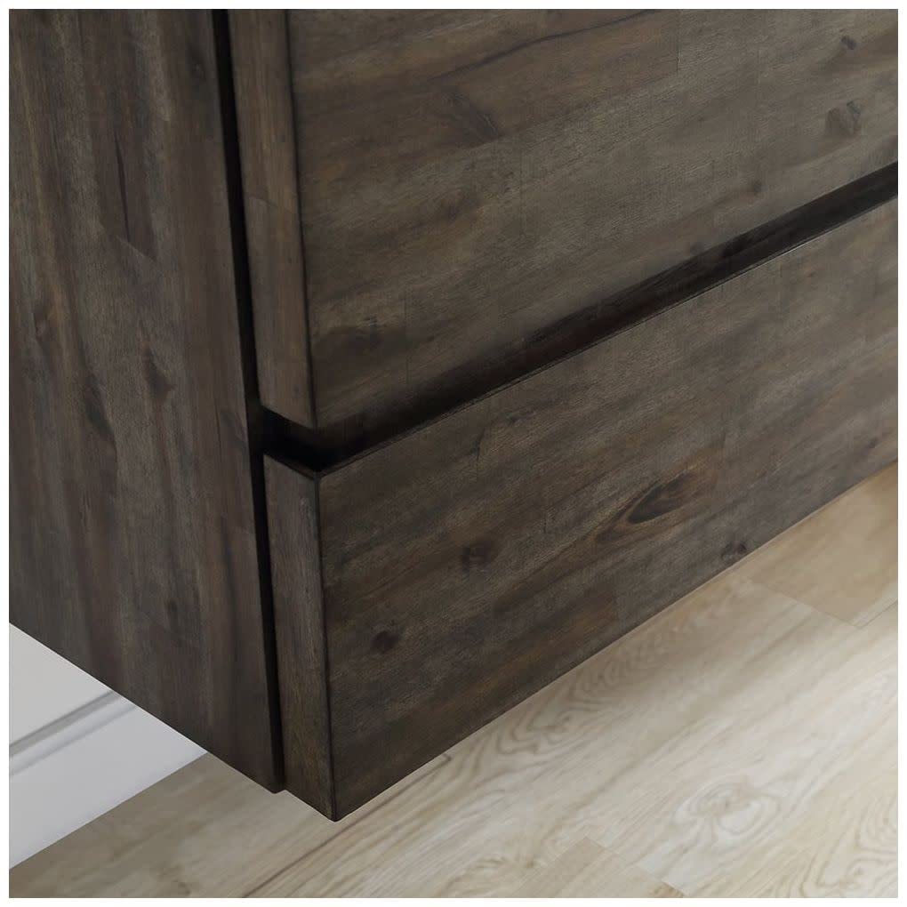Fresca FCB31-361236ASH Fresca Formosa 82" Wall Hung Double Sink Modern Bathroom Cabinet in Ash