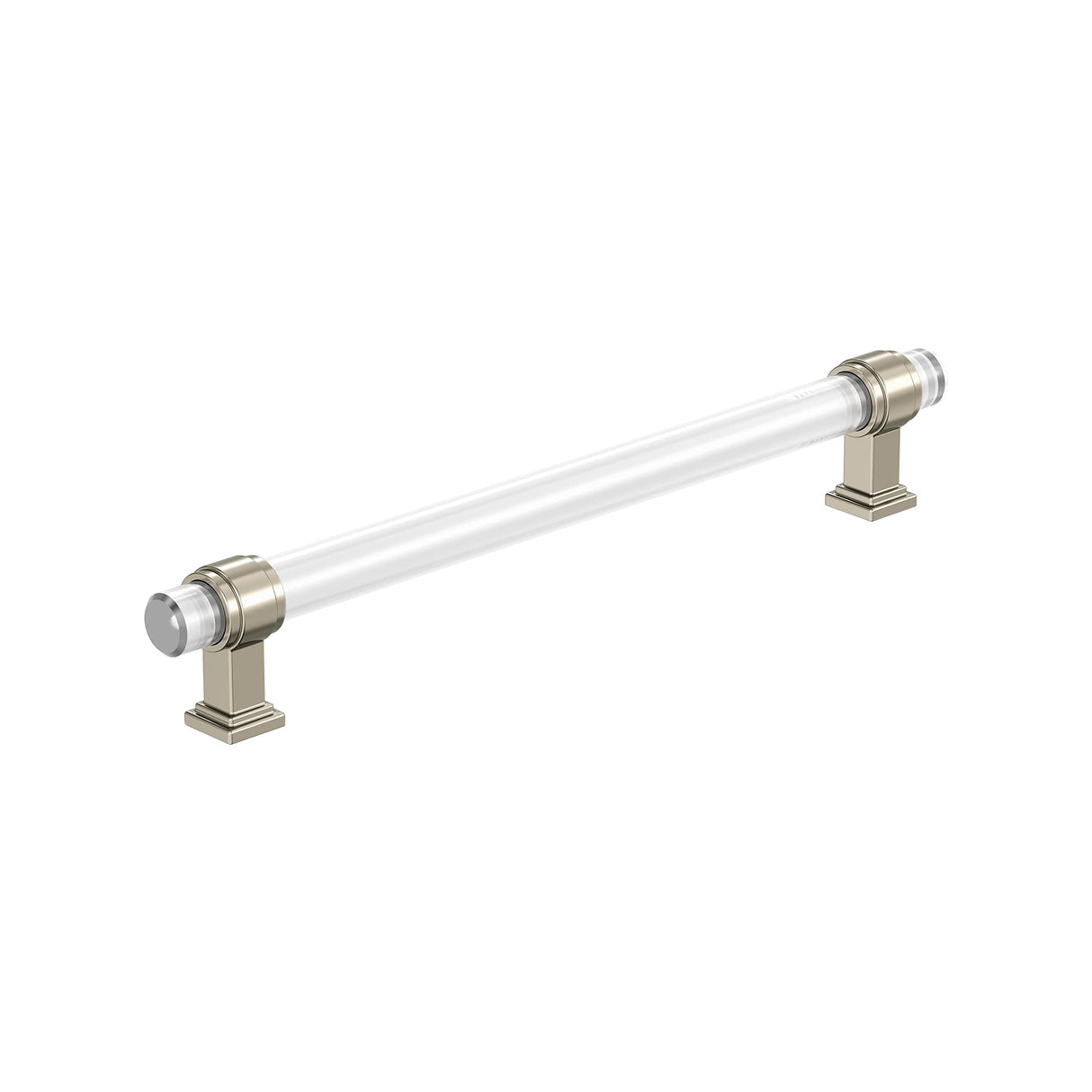 Amerock BP36661CPN Clear/Polished Nickel Cabinet Pull 8 in (203 mm) Center-to-Center Cabinet Handle Glacio Drawer Pull Kitchen Cabinet Handle Furniture Hardware