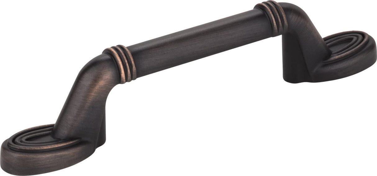 Elements 110-3DBAC 3" Center-to-Center Brushed Oil Rubbed Bronze Ringed Detail Vienna Cabinet Pull