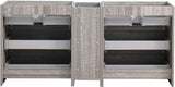 Fresca FCB93-301230HA-D Fresca Lazzaro 72" Glossy Ash Gray Free Standing Double Sink Modern Bathroom Cabinet