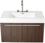 Fresca FCB8090GW-I Fresca Vista 36" Walnut Modern Bathroom Cabinet w/ Integrated Sink