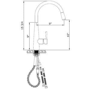 Ruvati RVF1221BN Single Handle Kitchen Faucet