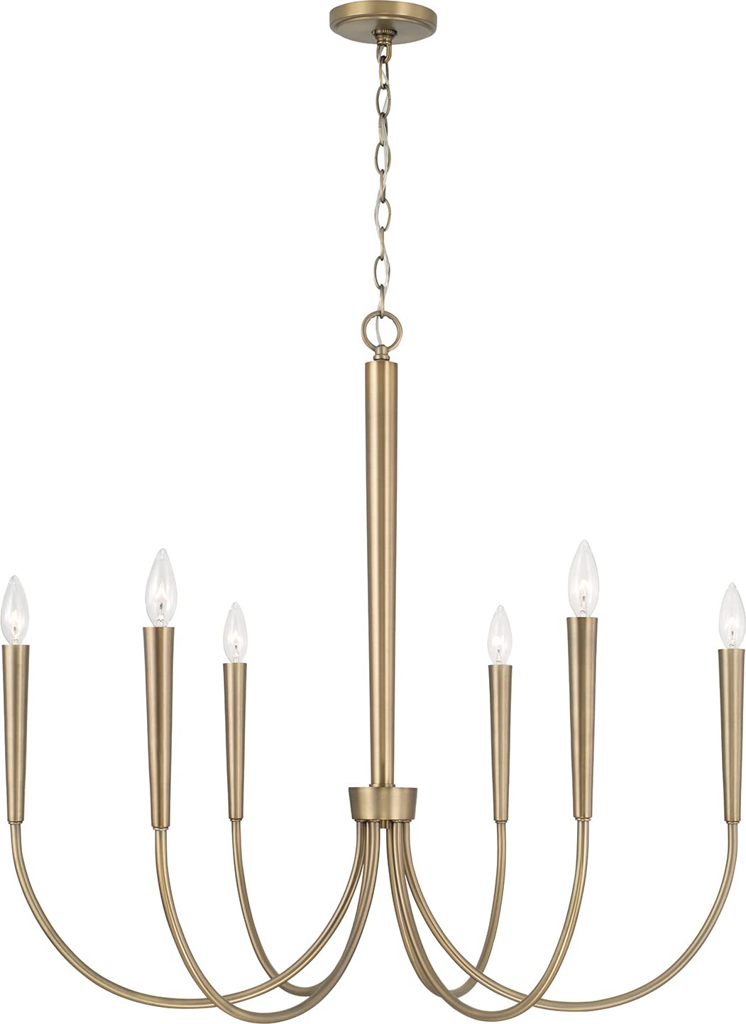 Capital Lighting 445961AD Holden 6 Light Chandelier Aged Brass