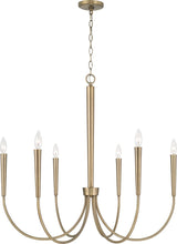 Capital Lighting 445961AD Holden 6 Light Chandelier Aged Brass