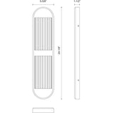 Alora WV330324PN PALAIS 24" WV POLISHED NICKEL CLEAR RIBBED ACRYLIC  26W LED 90 3000K AC LED