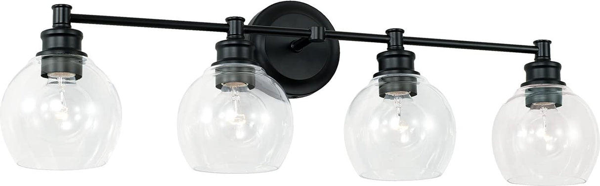 Capital Lighting 121141MB-426 Mid Century 4 Light Vanity Matte Black