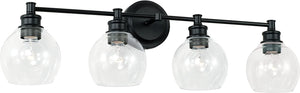 Capital Lighting 121141MB-426 Mid Century 4 Light Vanity Matte Black