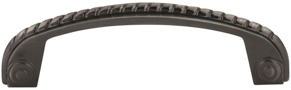 Jeffrey Alexander Z261-96-BNB 96 mm Center-to-Center Brushed Black Nickel Rope Rhodes Cabinet Pull