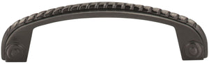 Jeffrey Alexander Z261-96-BNB 96 mm Center-to-Center Brushed Black Nickel Rope Rhodes Cabinet Pull