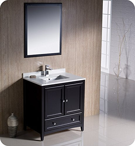 Fresca FCB2030ES Fresca Oxford 30" Espresso Traditional Bathroom Cabinet